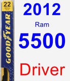 Driver Wiper Blade for 2012 Ram 5500 - Premium