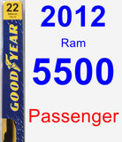 Passenger Wiper Blade for 2012 Ram 5500 - Premium