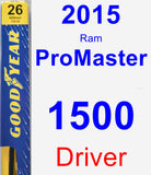 Driver Wiper Blade for 2015 Ram ProMaster 1500 - Premium