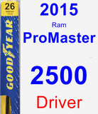 Driver Wiper Blade for 2015 Ram ProMaster 2500 - Premium