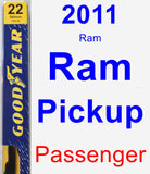 Passenger Wiper Blade for 2011 Ram Ram Pickup - Premium