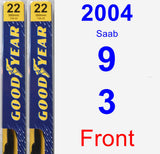 Front Wiper Blade Pack for 2004 Saab 9-3 - Premium