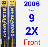 Front Wiper Blade Pack for 2006 Saab 9-2X - Premium