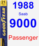 Passenger Wiper Blade for 1988 Saab 9000 - Premium