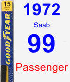 Passenger Wiper Blade for 1972 Saab 99 - Premium