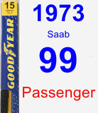 Passenger Wiper Blade for 1973 Saab 99 - Premium