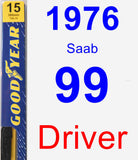 Driver Wiper Blade for 1976 Saab 99 - Premium