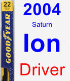 Driver Wiper Blade for 2004 Saturn Ion - Premium