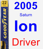 Driver Wiper Blade for 2005 Saturn Ion - Premium