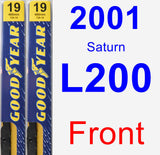 Front Wiper Blade Pack for 2001 Saturn L200 - Premium