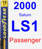 Passenger Wiper Blade for 2000 Saturn LS1 - Premium