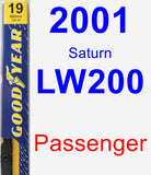 Passenger Wiper Blade for 2001 Saturn LW200 - Premium