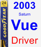 Driver Wiper Blade for 2003 Saturn Vue - Premium