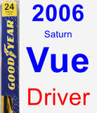 Driver Wiper Blade for 2006 Saturn Vue - Premium