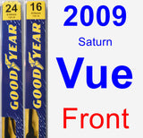 Front Wiper Blade Pack for 2009 Saturn Vue - Premium