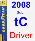 Driver Wiper Blade for 2008 Scion tC - Premium