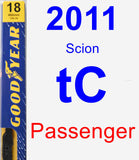 Passenger Wiper Blade for 2011 Scion tC - Premium