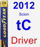 Driver Wiper Blade for 2012 Scion tC - Premium