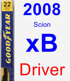 Driver Wiper Blade for 2008 Scion xB - Premium