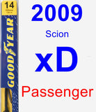 Passenger Wiper Blade for 2009 Scion xD - Premium