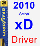 Driver Wiper Blade for 2010 Scion xD - Premium