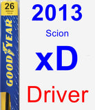 Driver Wiper Blade for 2013 Scion xD - Premium