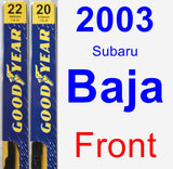 Front Wiper Blade Pack for 2003 Subaru Baja - Premium