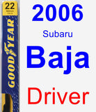 Driver Wiper Blade for 2006 Subaru Baja - Premium