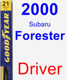 Driver Wiper Blade for 2000 Subaru Forester - Premium