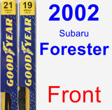 Front Wiper Blade Pack for 2002 Subaru Forester - Premium