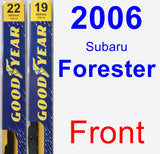 Front Wiper Blade Pack for 2006 Subaru Forester - Premium