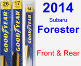 Front & Rear Wiper Blade Pack for 2014 Subaru Forester - Premium