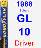 Driver Wiper Blade for 1988 Subaru GL-10 - Premium