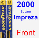 Front Wiper Blade Pack for 2000 Subaru Impreza - Premium