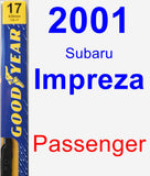 Passenger Wiper Blade for 2001 Subaru Impreza - Premium