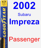 Passenger Wiper Blade for 2002 Subaru Impreza - Premium