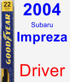 Driver Wiper Blade for 2004 Subaru Impreza - Premium