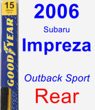 Rear Wiper Blade for 2006 Subaru Impreza - Premium