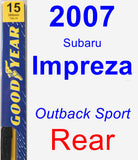 Rear Wiper Blade for 2007 Subaru Impreza - Premium