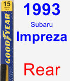 Rear Wiper Blade for 1993 Subaru Impreza - Premium