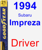 Driver Wiper Blade for 1994 Subaru Impreza - Premium