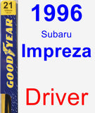 Driver Wiper Blade for 1996 Subaru Impreza - Premium