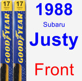 Front Wiper Blade Pack for 1988 Subaru Justy - Premium