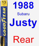 Rear Wiper Blade for 1988 Subaru Justy - Premium