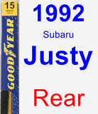 Rear Wiper Blade for 1992 Subaru Justy - Premium