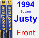 Front Wiper Blade Pack for 1994 Subaru Justy - Premium