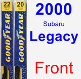 Front Wiper Blade Pack for 2000 Subaru Legacy - Premium