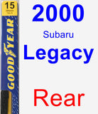 Rear Wiper Blade for 2000 Subaru Legacy - Premium