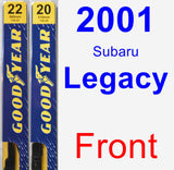 Front Wiper Blade Pack for 2001 Subaru Legacy - Premium