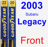 Front Wiper Blade Pack for 2003 Subaru Legacy - Premium